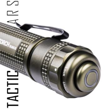 NEXTORCH TA30CG K.I.S.S. 1600 LUMEN TACTICAL LED TASCHENLAMPE GRÜN MIT NANO- KERAMIK GLASBRECHER, STROBOSKOPFUNKTION INKL. GLEICHFARBIGER FR-1 FÜHRUNGSHILFE